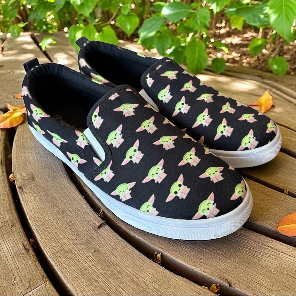 Star Wars Mandalorian canvas Slip-On Sneakers - women’s size 10